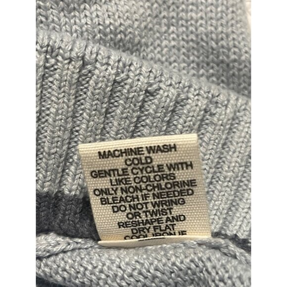 Jessica Simpson Cropped Knit Sweater Womens Size Small Sunday Funday Light Blue - Picture 6 of 7